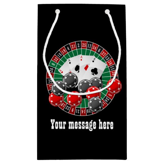 Cute Casino Gambling party Klein Cadeauzakje (Achterkant)