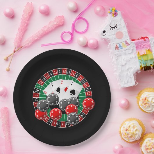Cute Casino-kansspel Papieren Bordje (Feest)