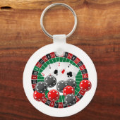 Cute Casino lovers Gambling Sleutelhanger (Voorkant)