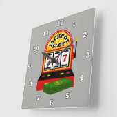 Cute Casino-machine Kansspelen decoklok Vierkante Klok (Hoek)