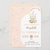 Cute Castle Stars Birthday Kaart (Voorkant / Achterkant)