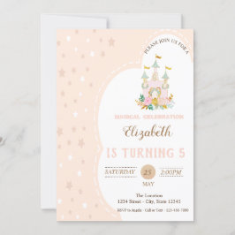 Cute Castle Stars Birthday Kaart