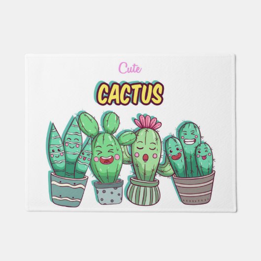 Cute Castus Family Deurmat (Voorkant)