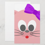 Cute Cat 3 Briefpapier (Voorkant / Achterkant)