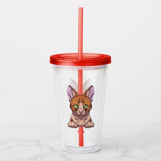 Cute Cat Acryl Drinkbeker (Voorkant)