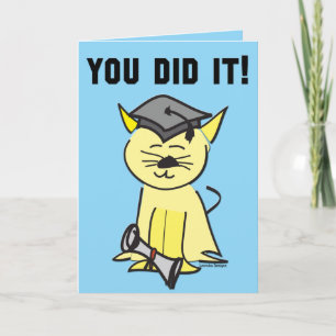 Cute Cat Afstuderen Kaart
