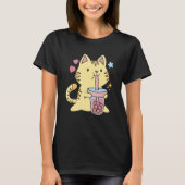 Cute Cat And Boba T-shirt (Voorkant)