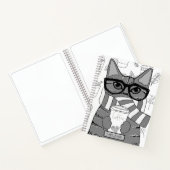Cute Cat and Coffee Lover Personalised Notitieboek (Binnen)