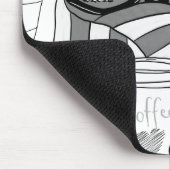 Cute Cat and Coffee Lover Personalized Muismat (Hoek)