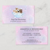 Cute Cat and Dog grooming Pet boutique Visitekaartje (Voorkant / Achterkant)