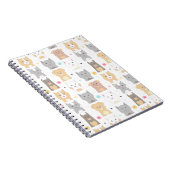 Cute Cat and Dog Pattern Notitieboek (Rechterzijde)
