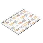 Cute Cat and Dog Pattern Notitieboek (Linkerzijde)