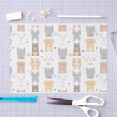 Cute Cat and Dog Pattern Tissuepapier (Craft)