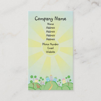 Cute Cat and House Moving Home Visitekaartje