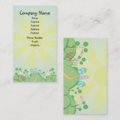 Cute Cat and House Moving Home Visitekaartje (Voorkant / Achterkant)