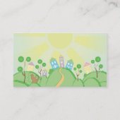 Cute Cat and House Moving Home Visitekaartje (Achterkant)