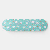 Cute Cat and Ice Cream Pattern Skateboard (Horizontaal)