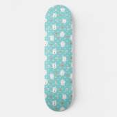 Cute Cat and Ice Cream Pattern Skateboard (Voorkant)