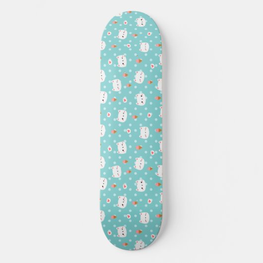 Cute Cat and Ice Cream Pattern Skateboard (Voorkant)