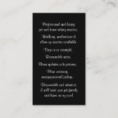 Cute Cat and Moon House and Pet Sitting Visitekaartje (Achterkant)