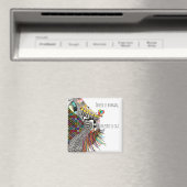 Cute Cat and Mouse Illustration Magnet (Insitu (Vaatwasser))