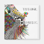 Cute Cat and Mouse Illustration Magnet (Voorkant)