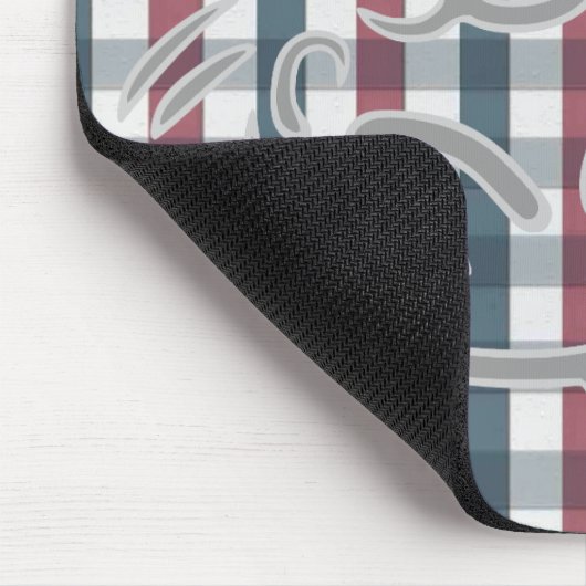 Cute Cat and Plaid Pattern Muismat (Hoek)