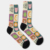 Cute Cat Animals Patch Sokken (Rechts)