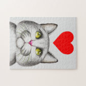 CUTE CAT ART JIGSAW PUZZZLE LEGPUZZEL (Horizontaal)
