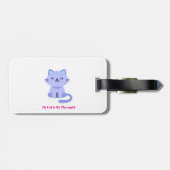 Cute Cat Art Luggage Tags Bagagelabel (Achterkant horizontaal)