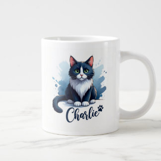 Cute Cat Artwork Mug – Gift for Animal Lovers Grote Koffiekop