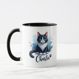 Cute Cat Artwork Mug – Gift for Animal Lovers Mok