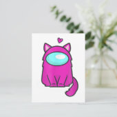 Cute Cat Astronaut, Among me or us, Nerdy Girl Gam Kaart (Staand voorkant)