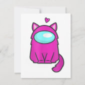 Cute Cat Astronaut, Among me or us, Nerdy Girl Gam Kaart (Achterkant)