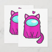 Cute Cat Astronaut, Among me or us, Nerdy Girl Gam Kaart (Voorkant / Achterkant)