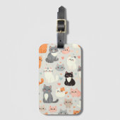 Cute Cat Bagagelabel (Voorkant (verticaal))