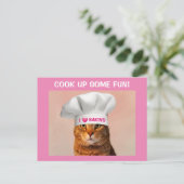 Cute Cat Baking Briefkaart (Staand voorkant)