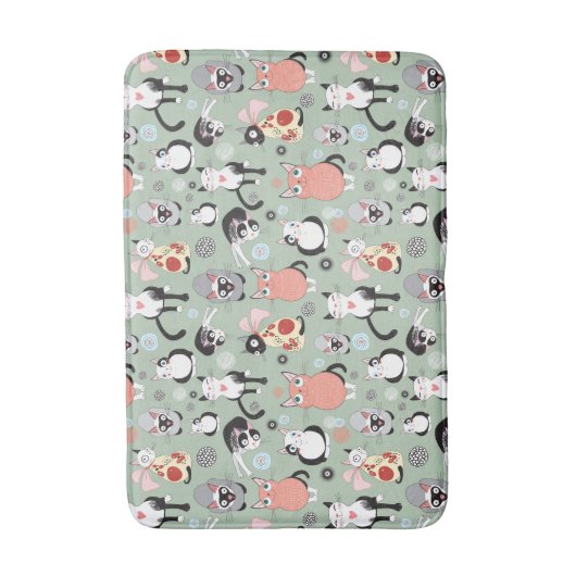 Cute Cat Bath Mat (Voorkant Verticaal)