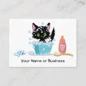 Cute Cat Bath Pet Grooming Visitekaartje (Voorkant)