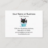 Cute Cat Bath Pet Grooming Visitekaartje (Achterkant)