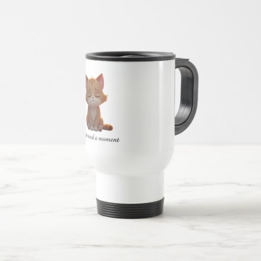 Cute cat - beautiful present for animal lover reisbeker (Voorkant rechts)