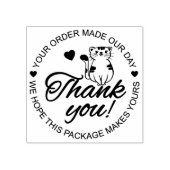 Cute Cat Bedankt Rubberstempel (Afrduk)