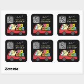 Cute Cat Bedankt voor je QR-code Vierkante Sticker (Vel)