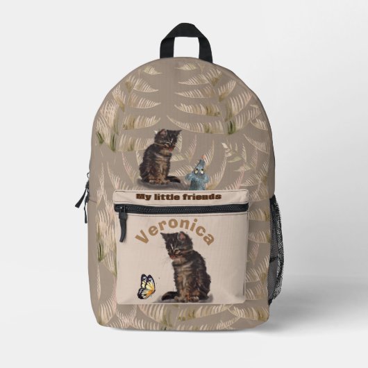 Cute Cat Bedrukte Rugzak (Voorkant)