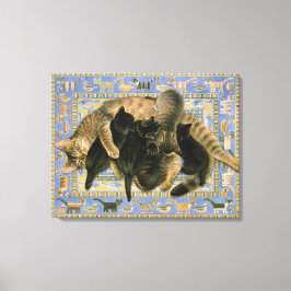 CUTE CAT-BETALING CANVAS AFDRUK