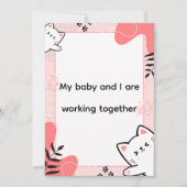 Cute Cat Birth Affirmation Art Feestdagenkaart (Voorkant)