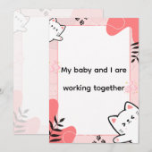 Cute Cat Birth Affirmation Art Feestdagenkaart (Voorkant / Achterkant)
