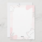 Cute Cat Birth Affirmation Art Feestdagenkaart (Achterkant)