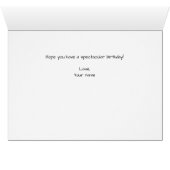 Cute Cat Birthday Card (Binenzijde Horizontaal (Onderkant))