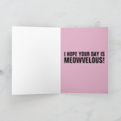 CUTE CAT BIRTHDAY-KAART KAART (Binnen)